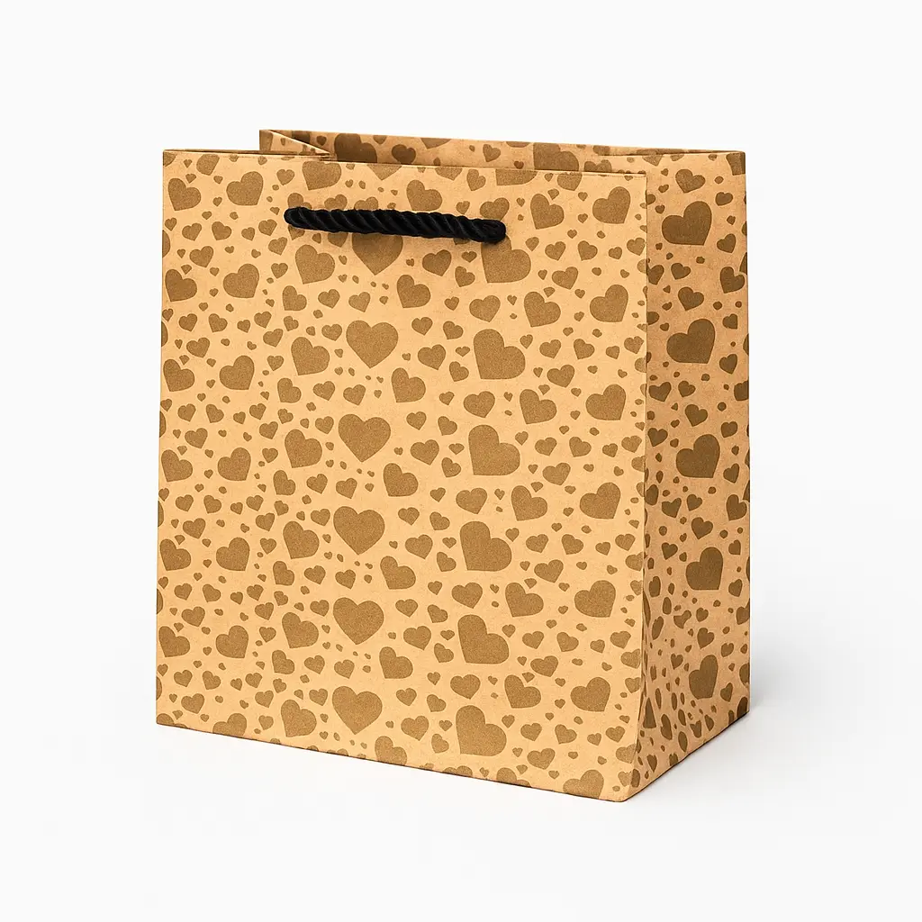 [H0207000000] H02 07 (5"x5"x6") Kraft Brown Gift Bag | Perfect for Jewelry, Small Accessories, Favors, and Miniature Gifts