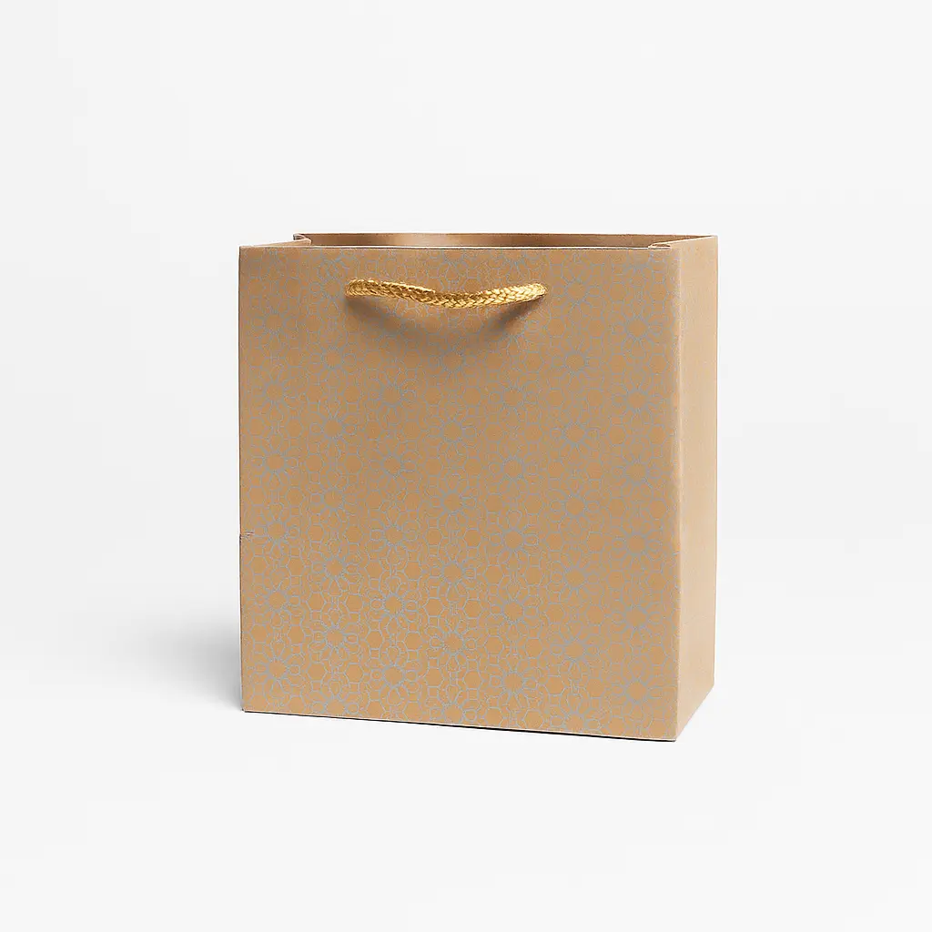 [H0209000000] H02 09 (5"x5"x6") Kraft Brown Gift Bag | Perfect for Jewelry, Small Accessories, Favors, and Miniature Gifts