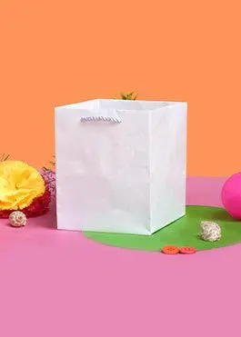 [H0212000000] H02 12 (5"x5"x6") White Gift Bag | Perfect for Jewelry, Small Accessories, Favors, and Miniature Gifts