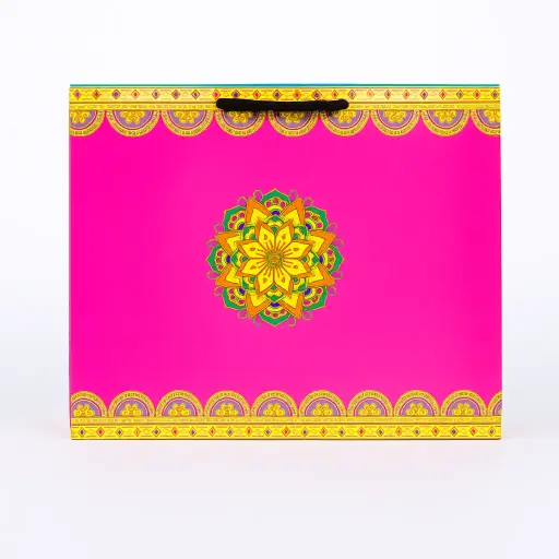 [H1406000000] H14 06 (4"x14"x10") Pink Festive Gift Bag | Ideal for Weddings, Anniversaries, Birthdays, Corporate Gifts, Cultural Events, Special Occasions, Product Packaging, Boutique Merchandise