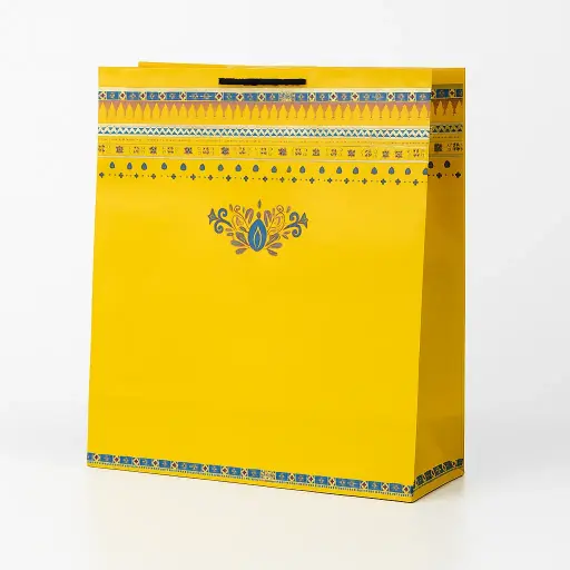 [H1503000000] H15 03 (4"x13"x15") Yellow Gift Bag | Ideal for Eid, Ramazan, Weddings, Anniversaries, Birthdays, Mother's Day, Valentine's Day, Cultural Events, Graduations, Corporate Gifts, Special Occasions