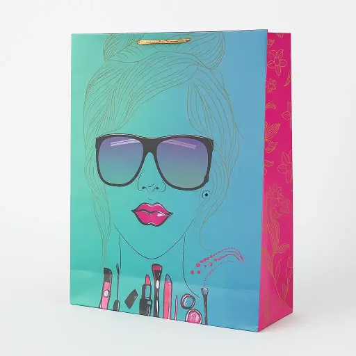 [H1601000000] H16 01 (4"x13"x17") Fashion Illustrated Gift Bag | Ideal for Cosmetics, Apparel, Beauty Products, Birthday Gifts, Graduations, Special Occasions, Boutique Merchandise  