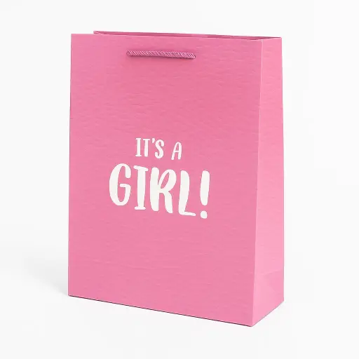 [H2620000000] H26 20 (4"x11"x14") "It's a Girl!"Gift Bag | Perfect for  Baby Girl, Baby Shower, Newborn Gifts, Special Occasion Gifting