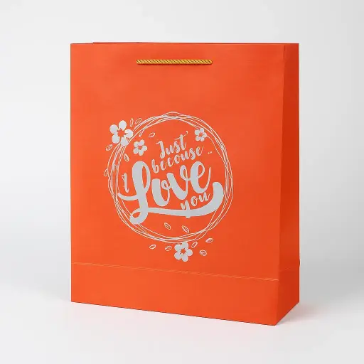[H2625000000] H26 25 (4"x11"x14") "Just Because I Love You" Gift Bag | Perfect for  Wedding, Valentine Day, Anniversary, Special Occasion Gifting