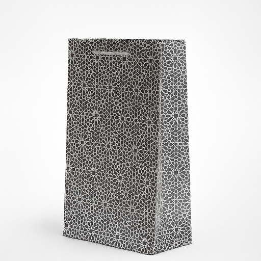 [H2708000000] H27 08 (3.5"x7"x11") Black & White Gift Bag | Perfect for  Birthday, Everyday Gifting, Wedding, Corporate, Special Occasion Gifting