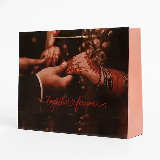 H28 11 (5"x17.5"x13") Printed Gift Bag | Perfect for  Wedding, Engagement, Anniversary, Special Occasion Gifting, Valentine's Day
