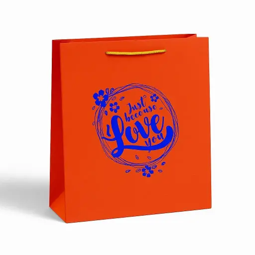 [H2836000000] H28 36 (5"x17.5"x13") Orange Gift Bag | Perfect for  Wedding, Valentine Day, Mothers Day, Anniversary, Special Occasion Gifting