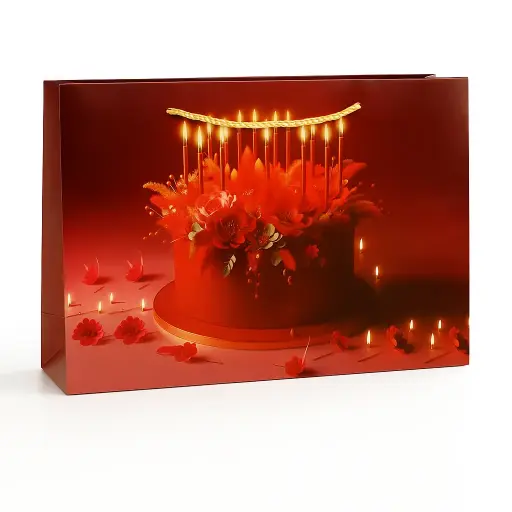 [H2911000000] H29 11(3.5"x10.5"x7") Red Gift Bag | Perfect for  Birthdays