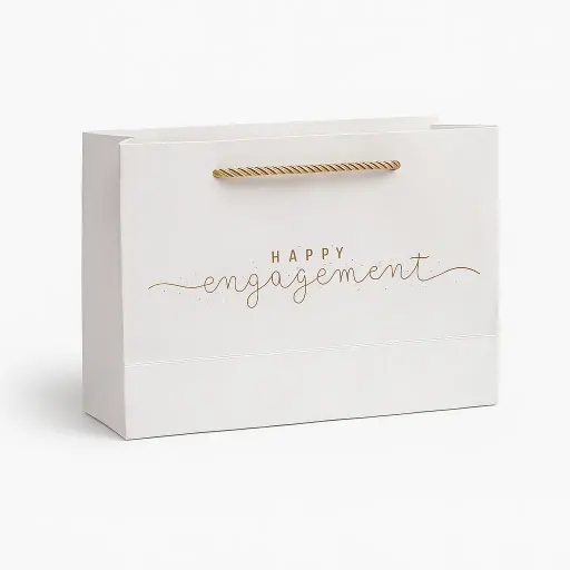 [H2922000000] H29 22 (3.5"x10.5"x7") White Gift Bag | Perfect for  Engagement, Special Occasion Gifting