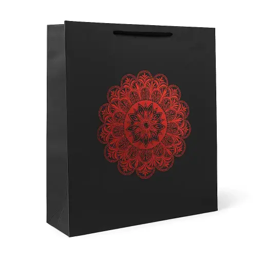 [H3105000000] H31 05 (4"x14"x13") Black Gift Bag | Perfect for  Wedding, Birthday, Cultural Events, Special Occasion Gifting
