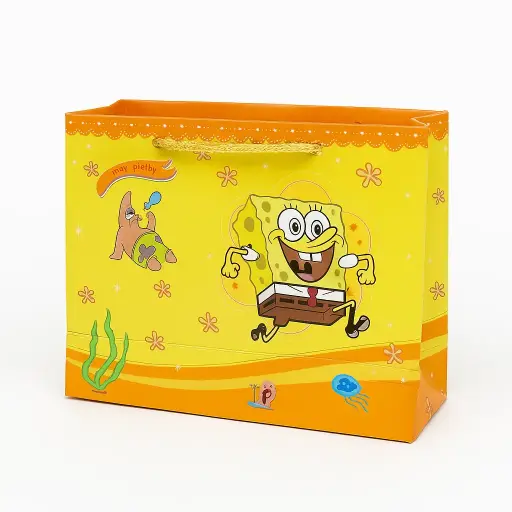 [H3006000000] H30 06 (2"x7"x5")  Yellow Kids Gift Bag | Perfect for Celebrations, Kids Birthdays, Everyday Gifting