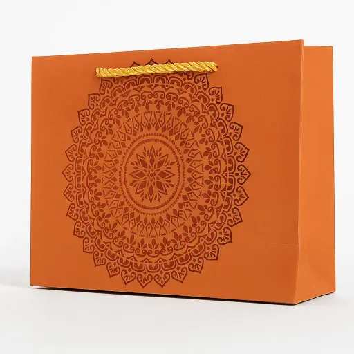 [H3022000000] H30 22 (2"x7"x5") Orange Gift Bag | Perfect for  Birthday, Everyday Gifting, Islamic Events, Special Occasion Gifting