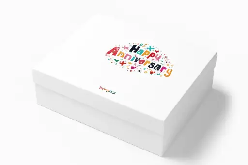 [B3510300000] B35 103 (11"x14"x4") White Gift Box  Luxury Embossed Gift Box | Anniversary Gift Box | Couple's Gift Box | Personalized Gift Box 