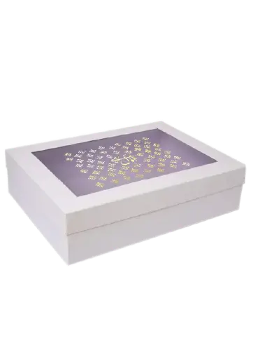[B3648000000] B36 48 (12"x16"x4") White Window Display Gift Box | Nikkah Gift Box