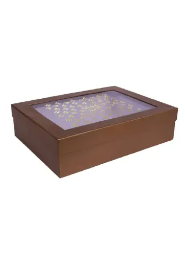 [B3649000000] B36 49 (12"x16"x4" Inches) Brown Window Display Gift Box | Nikkah Gift Box