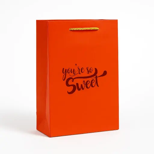 [H2723000000] H27 23 (3.5"x7"x11") Orange Gift Bag | Perfect for  Wedding, Mothers Day, Friendship Day, Birthday, Special Occasion Gifting