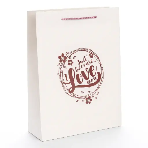 [H1608000000] H16 08 (4"x13"x17") White Gift Bag | Ideal for  Apparel, Valentine's Day, Birthday Gifts, Graduations, Special Occasions, Boutique Merchandise