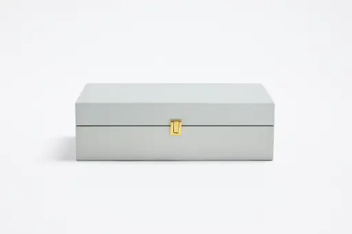 [B3580000000] B35 80 (11"x14"x4") Light Grey Wooden Gift Box | Proposal Gift Box | Luxury Packaging Solution | Valentines Gift Box | Wedding Gift Box