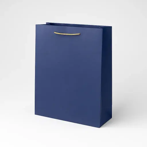 [H2639000000] H26 39 (4"x11"x14") Navy Blue Minimalist Gift Bag | Perfect for  Wedding, Birthday, Corporate, Special Occasion Gifting