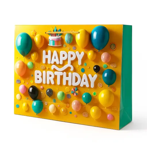 [H2810000000] H28 10 (5"x17.5"x13") Yellow Gift Bag | Perfect for  Birthdays