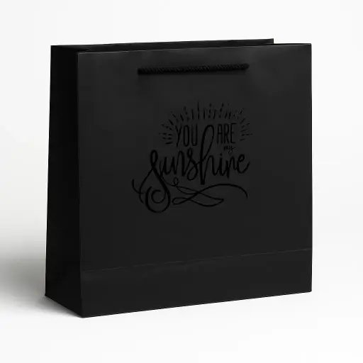 [H1713000000] H17 13 (4"x13"x12.5") Black Gift Bag | Perfect for  Wedding, Birthday, Mothers Day, Friendship Day,  Special Occasion Gifting