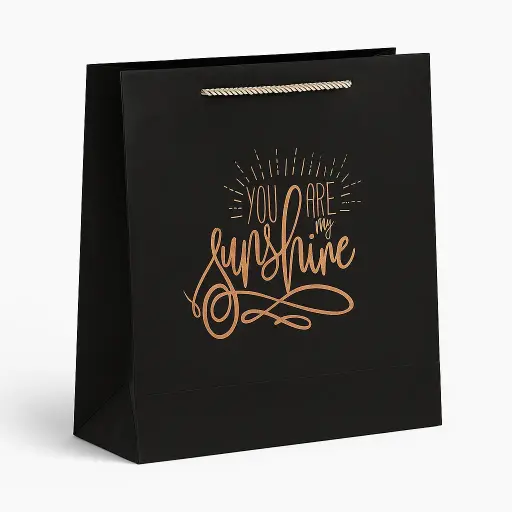 [H1721000000] H17 21 (4"x13"x12.5") Black Gift Bag | Perfect for  Wedding, Mothers Day, Friendship Day, Birthday, Special Occasion Gifting
