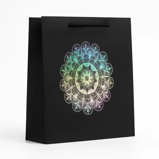 [H1722000000] H17 22 (4"x13"x12.5") Black Gift Bag | Perfect for  Wedding, Cultural Events, Birthday, Special Occasion Gifting