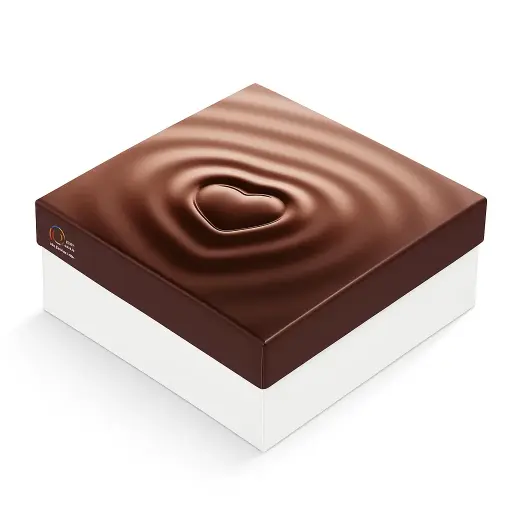 [B0532000000] B05 32 (5.5"x5.5"x2.5") Chocolate Brown & White Gift Box | Birthday Gift Box | Wedding Gift Box | Favor Box | Eid Gift Box