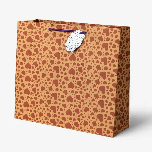 [H1203000000] H12 03 (4.5"x12.5"x10") Kraft Gift Bag | Ideal for Birthdays, Mother's Day, Weddings, Romantic Gestures, Small Gifts, Everyday Gifting 