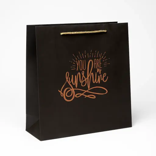 [H1724000000] H17 24 (4"x13"x12.5") Black Gift Bag | Perfect for  Wedding, Mothers Day, Birthday, Special Occasion Gifting