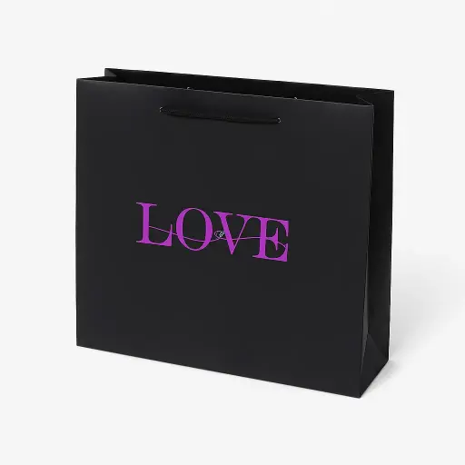 [H2828000000] H28 28 (5"x17.5"x13") Black "LOVE" Gift Bag | Perfect for  Wedding, Valentine Day, Anniversary, Special Occasion Gifting