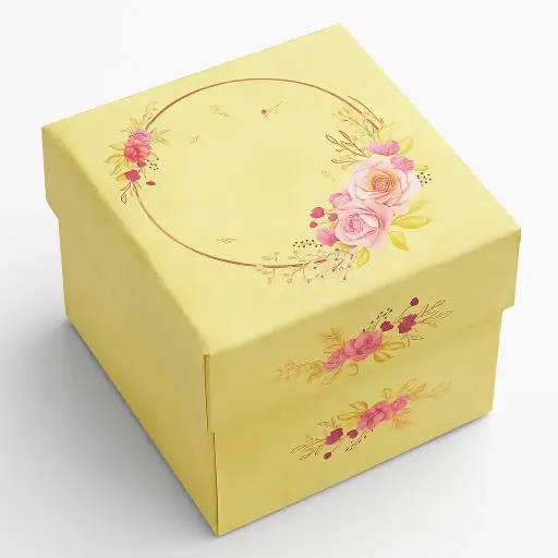 [B0202000000] B02 02 (3"x3"x2") Soft Yellow Gift Box | Birthday Gift Box | Wedding Gift Box | Favor Box | Eid Gift Box