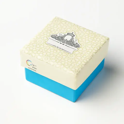 [B0103000000] B01 03 (2"x2"x1.5") Cream & Blue Gift Box | Birthday Gift Box | Wedding Gift Box | Favor Box | Eid Gift Box