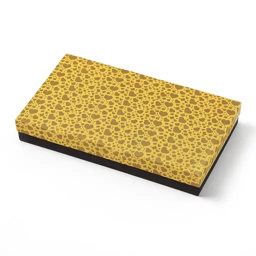 [B3004000000] B30 04 (9"x16"x2")Black/Gold Patterned Gift Box | Wedding Gift Box | Anniversary Gift Box | Birthday Gift Box | Proposal Gift Box 