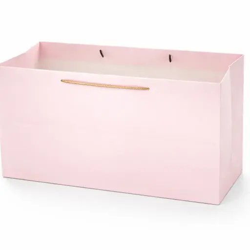 [H0705PINK00] H07 05 (7"x14"x7") Pink Plain Gift Bag | Perfect for Apparel, Gift Sets and Special Occasion Presents