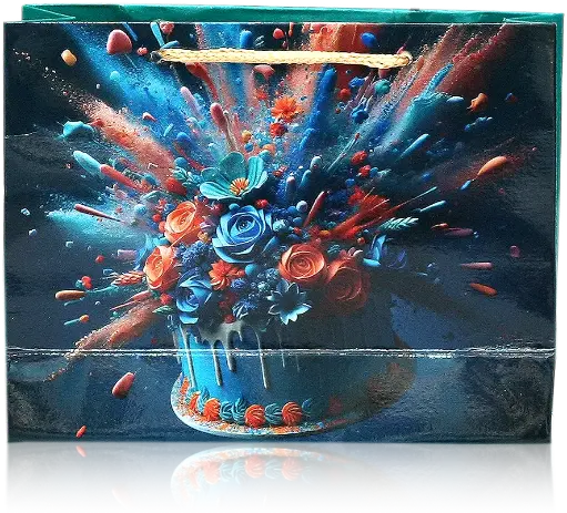 [H3001000000] H30 10 (2"x7"x5") Colorful Gift Bag | Perfect for  Birthdays