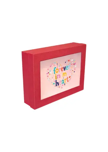 [B3603000000] B36 03 (12"x16"x4" Inches) Red Window Display Gift Box | Valentine's Day Gift Box | Anniversary Gift Box | Mother's Day Gift Box