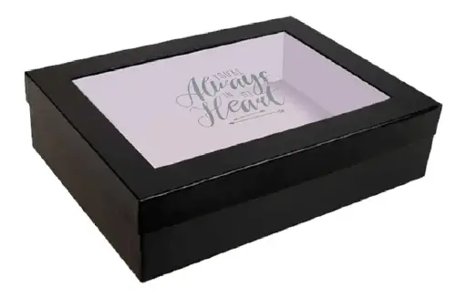 [B3611000000] B36 11 (12"x16"x4" Inches) Black Window Display Gift Box | Birthday Gift Box | Anniversary Gift Box | Mother's Day Gift Box