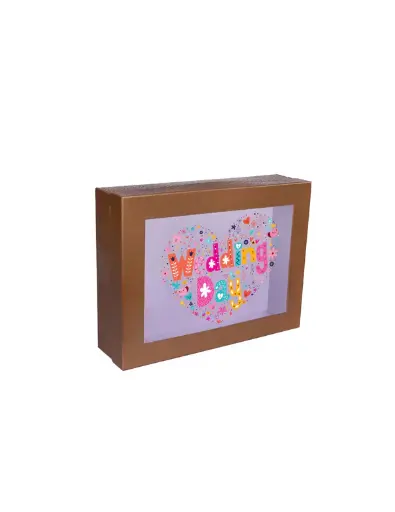 [B3614000000] B36 14 (12"x16"x4") Brown Window Display Gift Box | Wedding Gift Box  