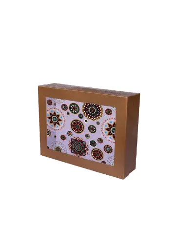 [B3616000000] B36 16 (12"x16"x4") Brown Window Display Gift Box | Birthday Gift Box | Cultural Gift Box | Eid Gift Box