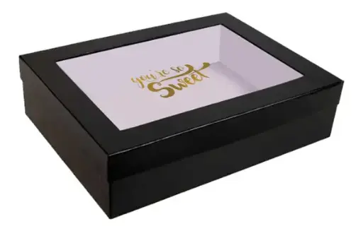 [B3622000000] B36 22 (12"x16"x4" Inches) Black Window Display Gift Box | Valentine's Day Gift Box | Anniversary Gift Box | Mother's Day Gift Box