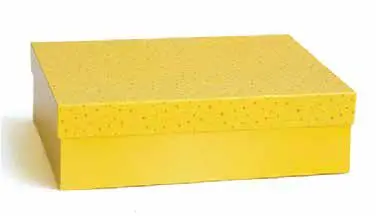 [B3504000000] B35 04 (11"x14"x4") Yellow Patterned Gift Box | Cheerful Gift Box | Birthday Gift box | Kids' Gift Box | Festive Gift Box 