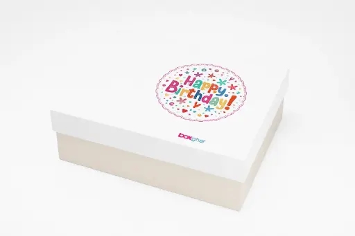 [B3506000000] B35 06 (11"x14"x4") White Gift Box | Festive Gift Box | Birthday Party Box | Celebration Gift Box 