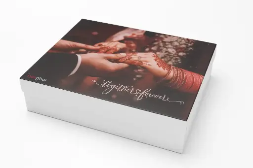 [B3517000000] B35 17 (11"x14"x4") White Gift Box | Engagement Gift Box | Nikkah Gift Box | Bridal Gift Box | Anniversary Gift Box | Wedding Gift Box | Couples Gift Box 