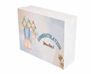 [B3539000000] B35 39 (11"x14"x4") White Gift Box | Baby Boy Gift Box | Baby Shower Gifts | Newborn Gift Box | Gender Reveal Gift Box | Baby Clothes Box 
