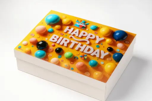 [B3545000000] B35 45 (11"x14"x4") Yellow Gift Box | Birthday Gift Box | Celebration Gift Box | Festive Gift Box