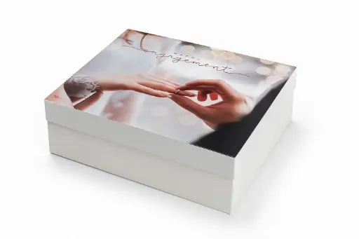 [B3556000000] B35 56 (11"x14"x4") White Gift Box | Engagement Gift Box | Couples Gift Box | Sentimental Keepsake Gift Box 