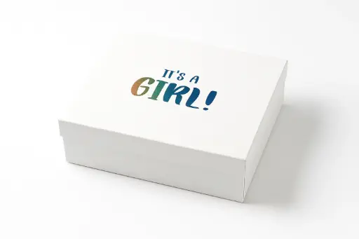 [B3563000000] B35 63 (11"x14"x4") White Gift Box | New Born Baby Girl Gift Box | Baby Shower Gift Box | Gender Reveal  Gift Packaging 