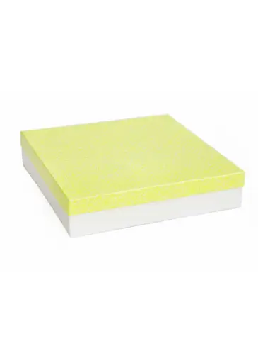 [B2305000000] Fresh Lime Green & White Gift Box 30.48 x 30.48 x 6.35 cm (12x12x2.5 Inches | Gift Packaging | Modern Presentation Box | Wedding Gift Box | Eid Gift Box | Birthday Gift box 