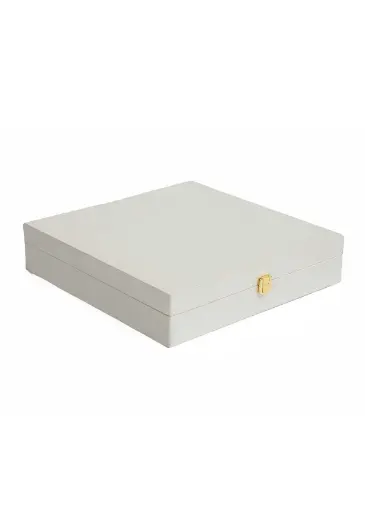 [B2343000000] B23 43 (12"x12."x2.5") Ivory Wooden Gift Box | Hamper Gift Box | Luxury Packaging Solution | Valentines Gift Box | Wedding Gift Box